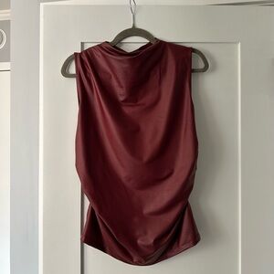 Leather Red Top